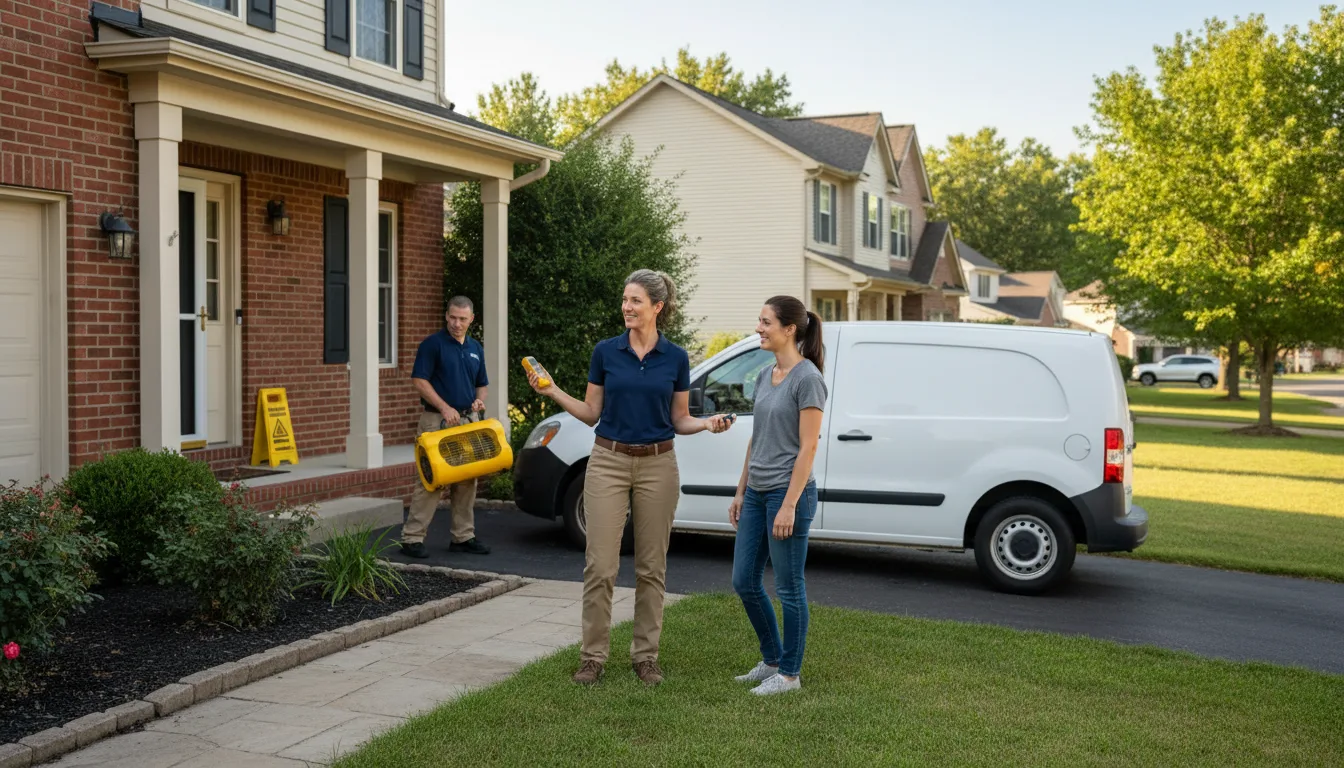 Residential water damage restoration in Beulah, MO